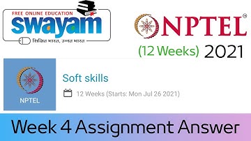Soft Skills Week 4 Assignment Answer | NPTEL | SWAYAM | Soft Skills 12 Weeks | Abhi_shek