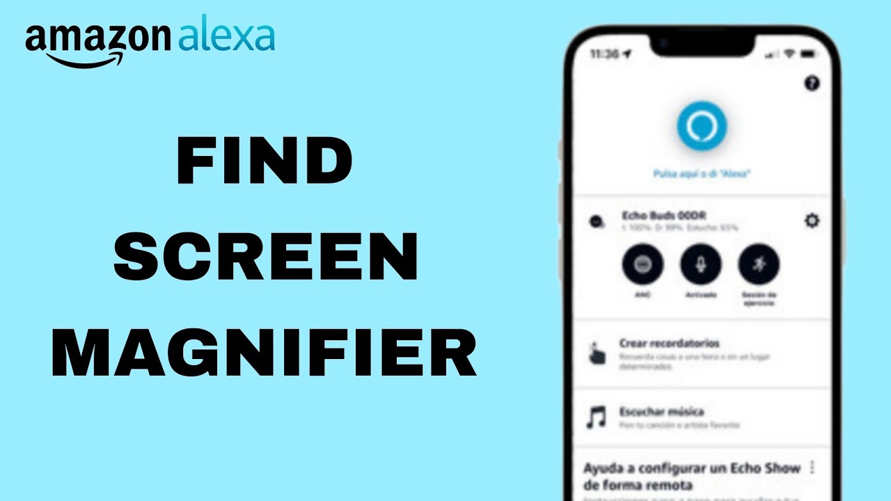 How To Find Screen Magnifier On Amazon Alexa App - YouTube