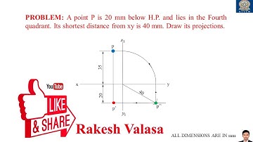 Projections of points solutions,  (Engineering drawing by N. D. BHATT)