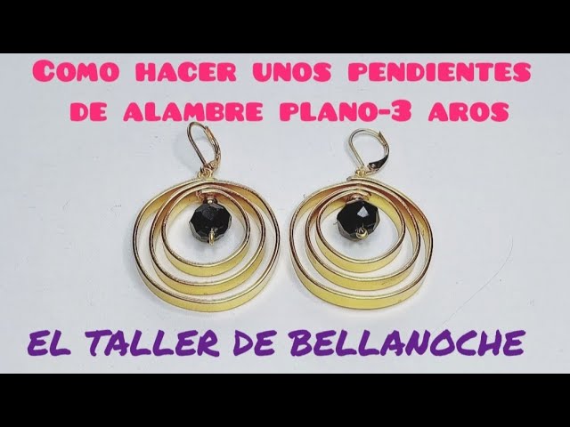 Como hacer pendientes con abalorios y alambre - Blog material para  manualidades Con Idea de