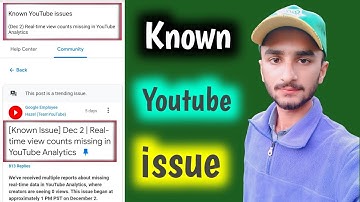 Known Youtube Issue || Dec 2 | Real-time view counts missing in YouTube Analytics