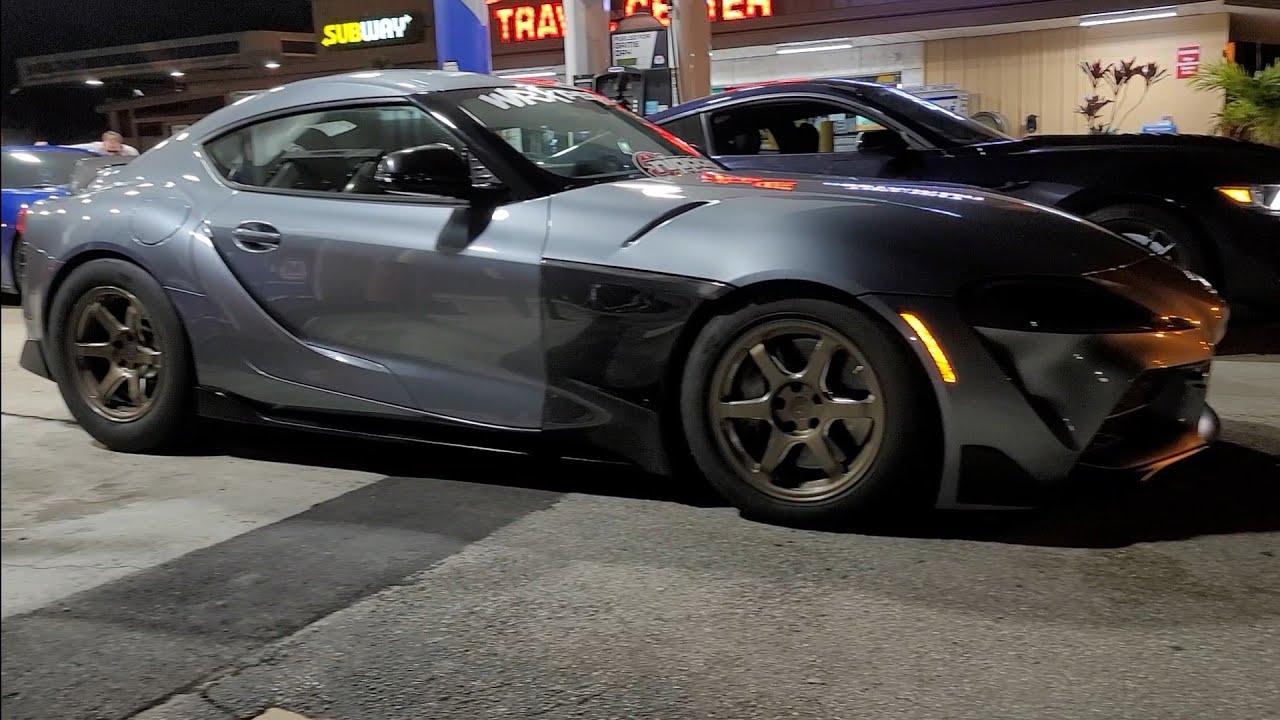 2020 Toyota Supra FBO E85 & Meth vs 2021 Shelby GT500 Intake Only - YouTube