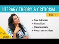 Literary Theory & Criticism: Crash Course for UGC NET English (Part 1)