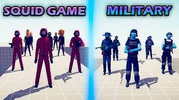 SQUID GAME vs MILITARY TEAM - Totally Accurate Battle Simulator TABS