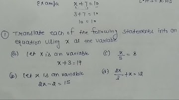 Linear equation class 6 chapter 9 e.x 9.1