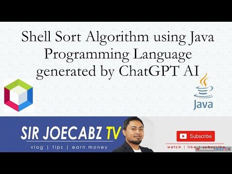 Shell Sort Algorithm using Java Programming Language generated by ChatGPT AI