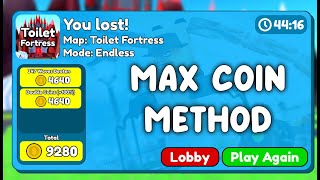 TOILET TOWER DEFENSE INF MODE MAX COIN METHOD #toilettowerdefense by BigDadT 1,548 views 2 months ago 5 minutes, 49 seconds