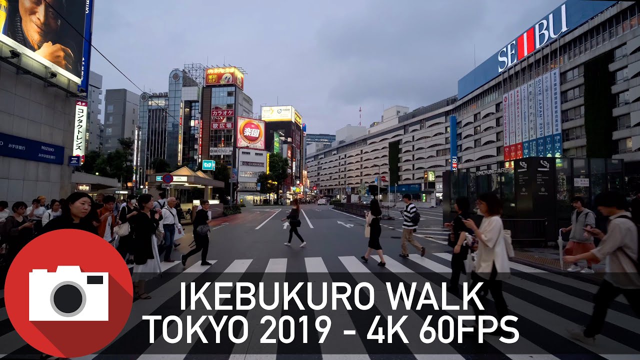 Slow Tv Walking In Ikebukuro Tokyo Summer 19 4k 60 Fps Youtube