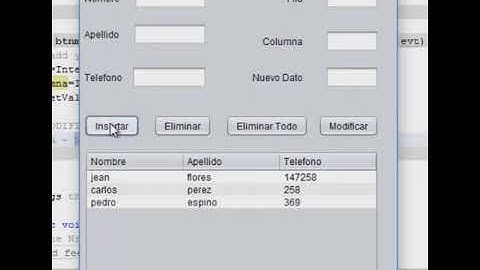 JFrame con JTable y Acceso a datos
