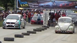 VW kodok terlalu tangguh bagi lawannya | drag race mobil Samarinda 2019