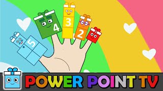 Sing Finger Family Song 🎂 with Number Box Family | Power Point TV