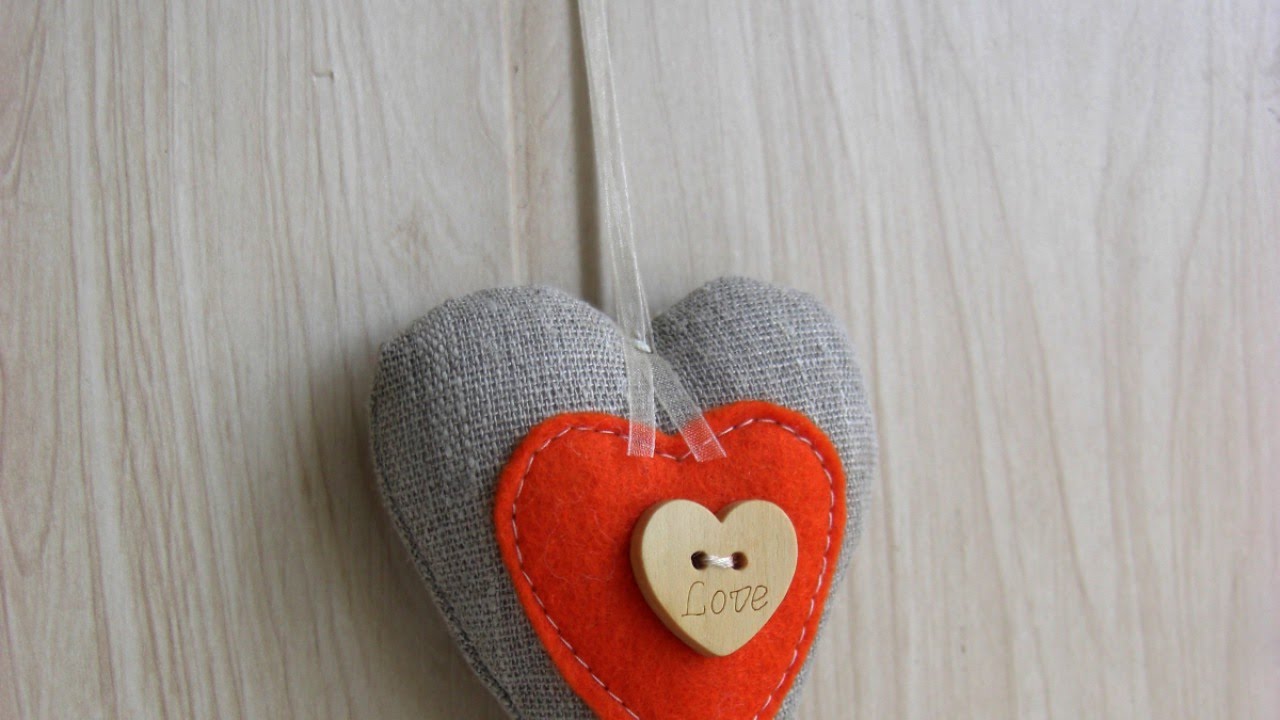 Make Linen Heart Decoration DIY Home Guidecentral YouTube