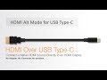 HDMI Alt Mode for USB Type-C