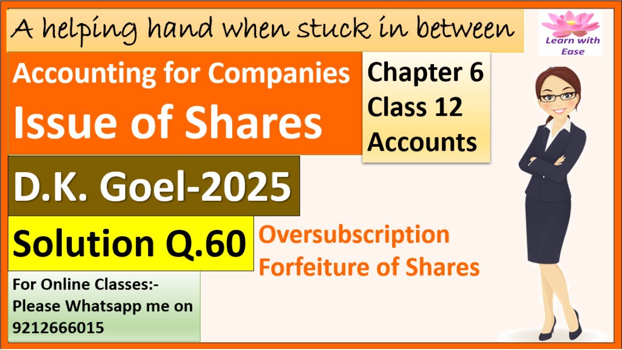 Issue Of Shares D K Goel 2025 Q 60 Ch 6 Class 12 Accounts Issue Of Shares D K Goel 2025 Q 60 Ch 6 Class 12 Accounts