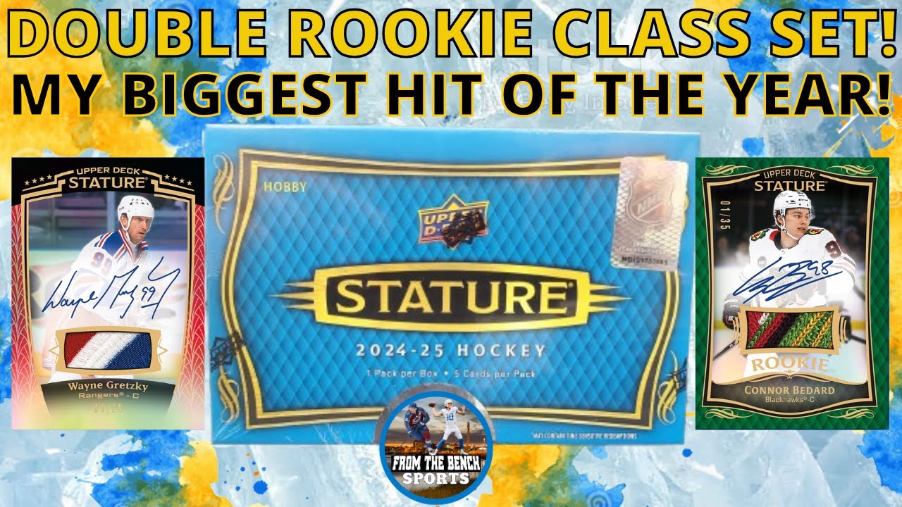 MY BIGGEST HIT EVER? 2024-25 UPPER DECK STATURE HOBBY OPENING! DOUBLE ROOKIE CLASS MAKES THIS ELITE!