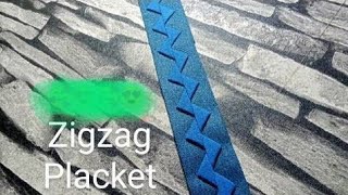 How to create zig zag placket for kaftans