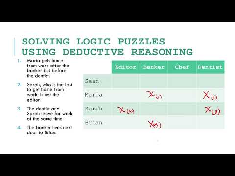 Solving a Logic Puzzle Using Deductive Reasoning