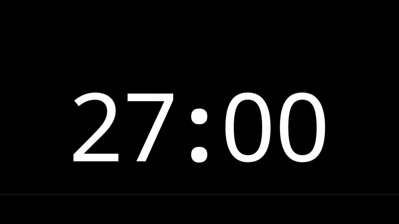 27 Minute Countdown Timer - YouTube