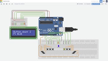 TinkerCad Reaction Game WIP: ISR & LCD