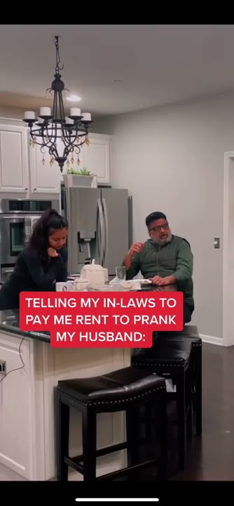 Telling My In-Laws to Pay Me Rent to Prank My Husband | #shorts