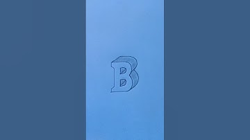 How To Draw 3D Letter B easy #viral #art #shorts