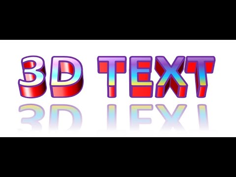 How to make 3D TEXT in MS Word || 3D text