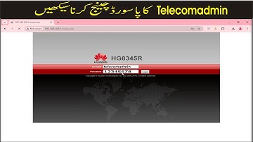 Huawei telecomadmin Password Change | how to change telecomadmin password on huawei
