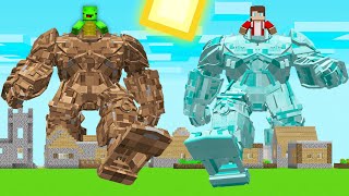 Poor Mikey HulkBuster and Rich JJ HulkBuster Attack The Village Battle in Minecraft !