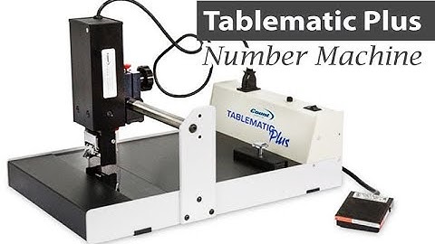 Tablematic Plus Automatic Numbering Machine from Count USA