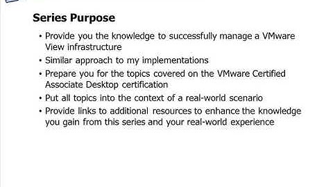 01   Getting Started with VMware View Administration Train
