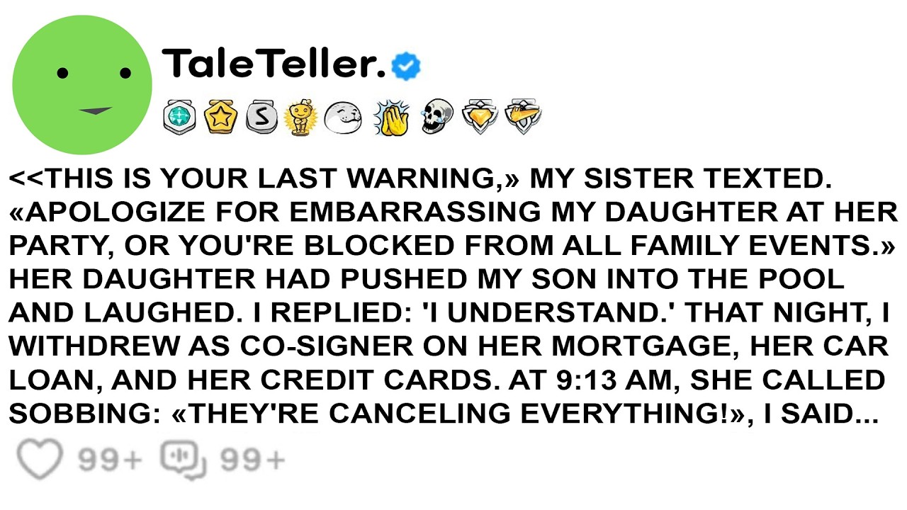 «This Is Your Last Warning,» My Sister Texted. «Apologize For Embarrassing My Daughter At Her Party,