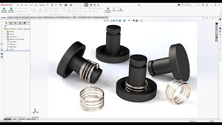 SolidWorks, Stand for Lighting System Holding-Spring and Push Button