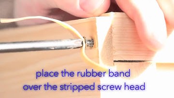 How to Remove Stripped Screws