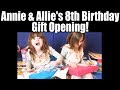 twinpossible 8th birthday gift opening what presents will annie allie get?