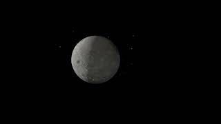 Asteroid hits moon and becomes temporary rings (SpaceSim/OpenSPH Simulation)