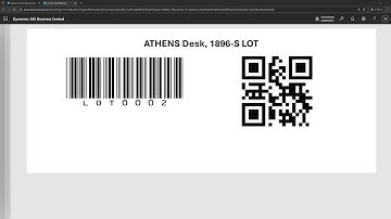 Business Central short video: Print standard barcode labels