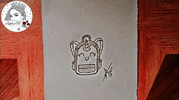 How To Draw A Cute Unicorn Backpack | Easy & Simple Drawing Step By Step | Aqsa Art