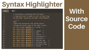 #5. Bootstrap Tab Syntax Highlighter with Source Code