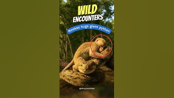 Re-imagined plot twist 🐒❤️🐍 #Shorts #YouTubeShorts  #wildlife #WildEncounters #ai #aivideo