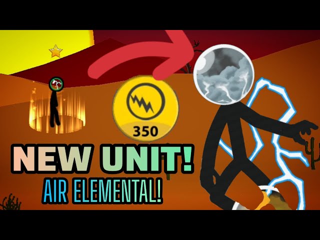 Stick War Legacy Mod Update, New Unit: Air Elemental! First Epic Elemental Empire Unit Gameplay! class=