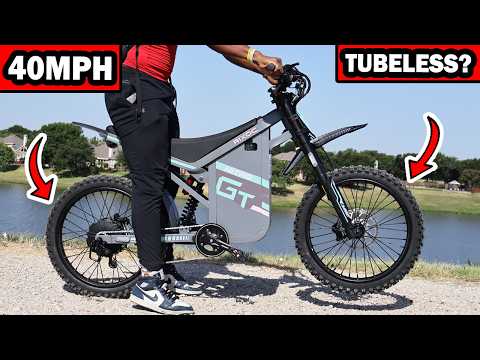 BEST FAST Electric Dirt Bike With "TUBELESS" TIRES? - RIXOC GT19 Full Suspension EBike Review