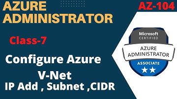 How to configure Azure V-Net step by step guide | Azure Administrator |AZ_104