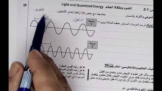 شرح كيمياء ٢-١ الضوء وطاقة الكم ١-٢