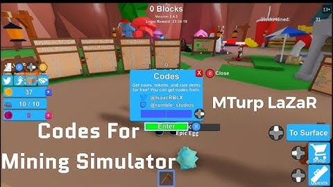 Roblox Mining Simulator Codes March 2020