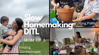 Slow Living Day In The Life || Homeschooling Littles || Mom of 3
