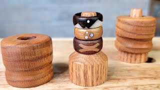 How To Make Wooden Rings Without A Lathe //Woodworking