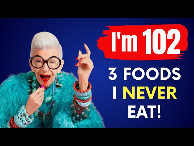 Iris Apfel (102 yr old) I NEVER EAT 3 Foods and LIVE LONGER u0026 TOP 5 Anti-aging Foods. class=