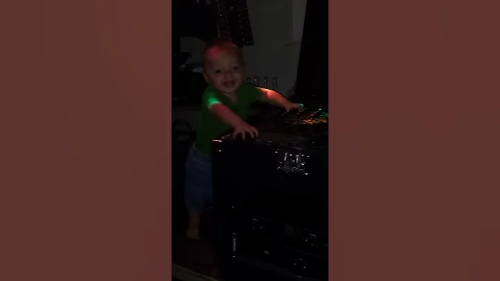 My baby Noah being a dj