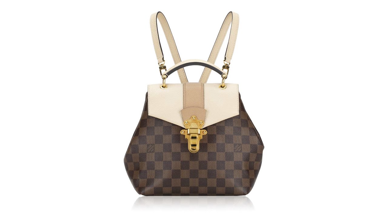 LOUIS VUITTON Damier Ebene Clapton Backpack Creme –