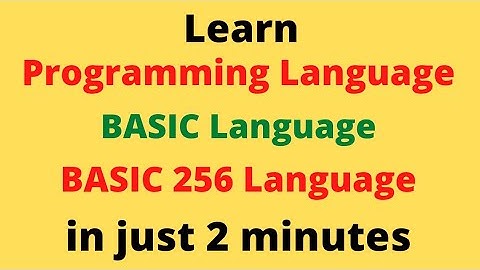 What is programming language define BASIClanguage what is BASIC256 programminglanguage@simanstudies